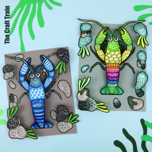 3D pattern art yabby crayfish