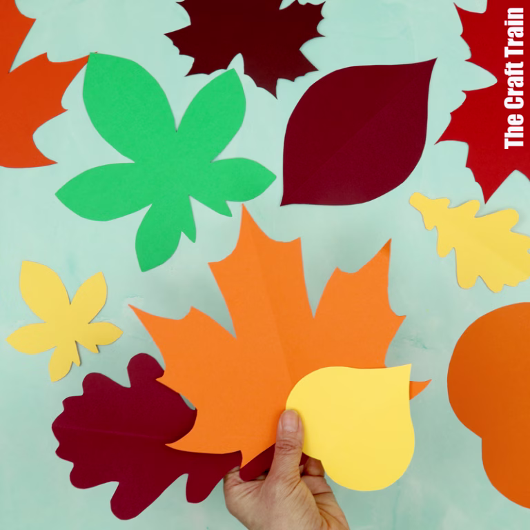 Paper leaves for Fall crafting