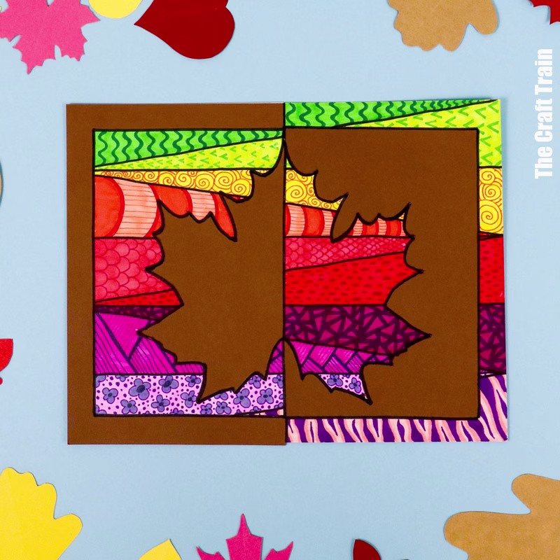 Leaf positive negative art
