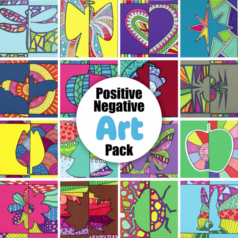Positive Negative Pattern Art bundle